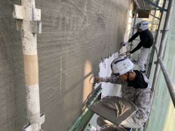 外壁 モルタル塗り 求人情報掲載 倉敷市で左官工事は株式会社左官小野吉へ